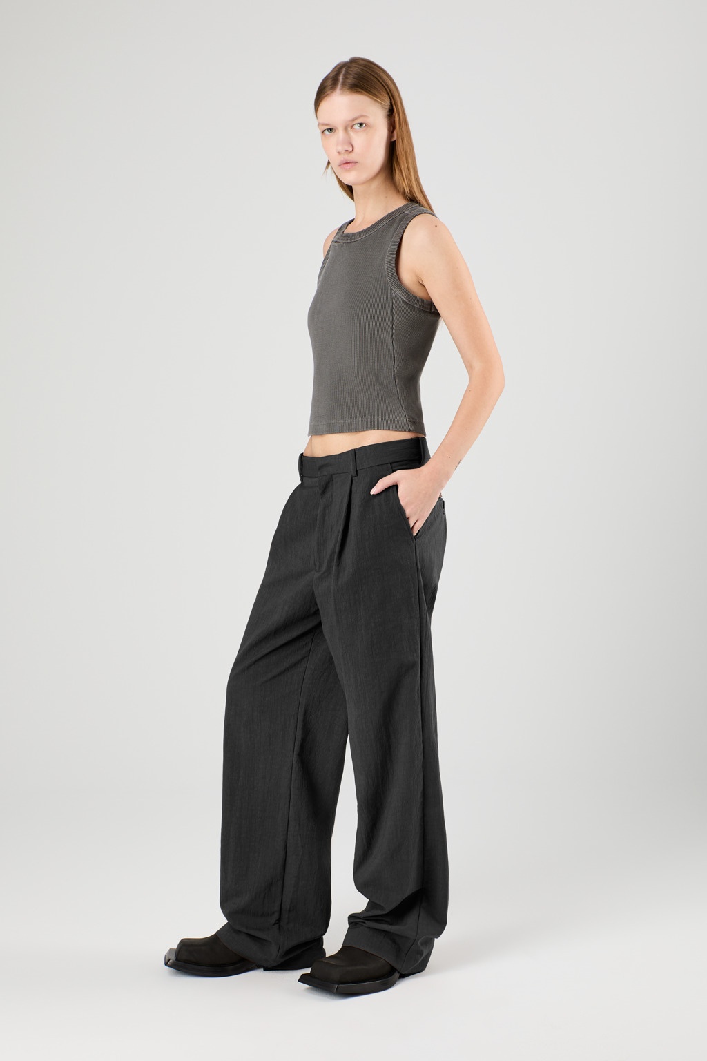Black Technical Suit Trousers - 4
