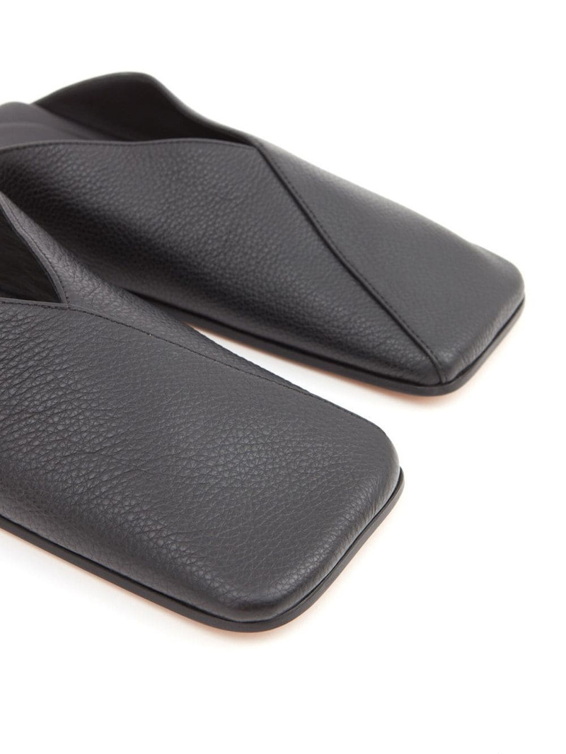 leather closed-toe slides 4