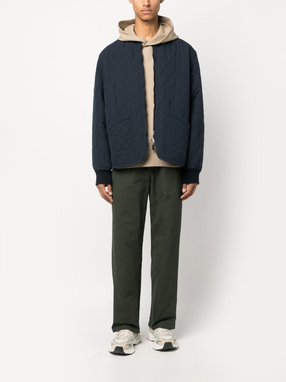 drawstring cotton track pants - 2