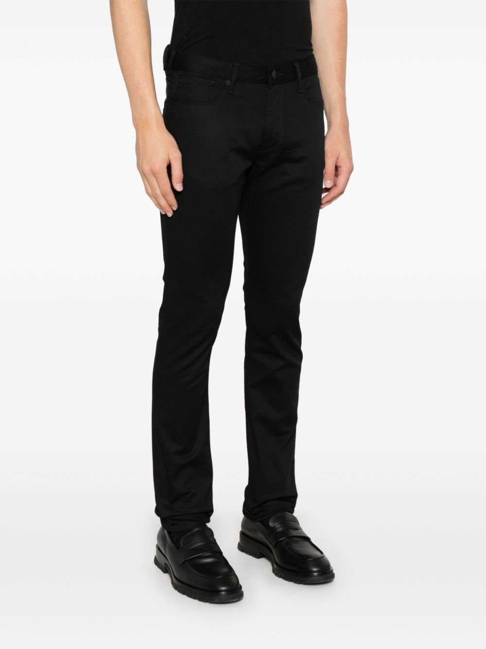 logo-plaque slim-fit jeans - 3