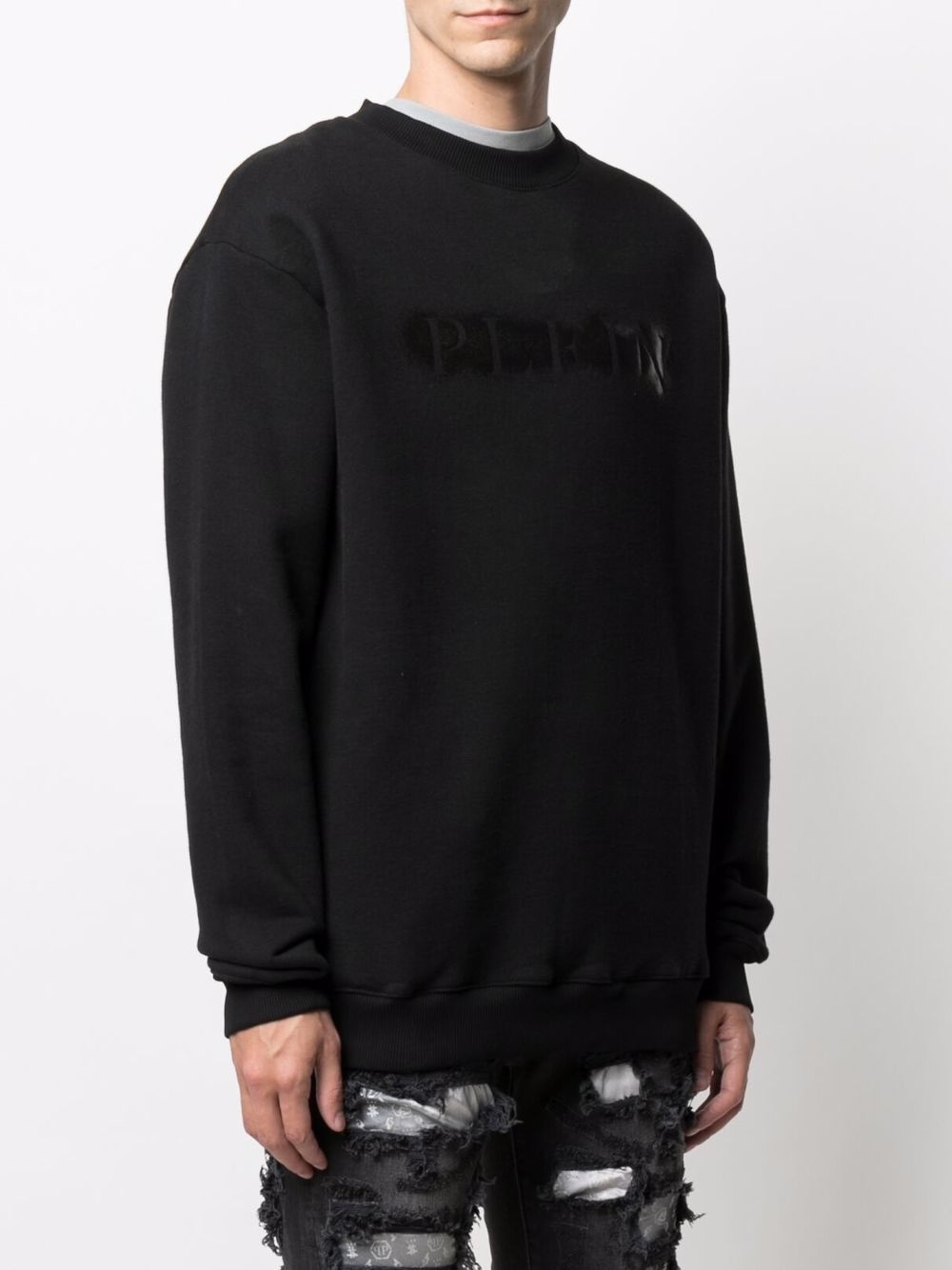 sprayed-effect logo sweatshirt - 3