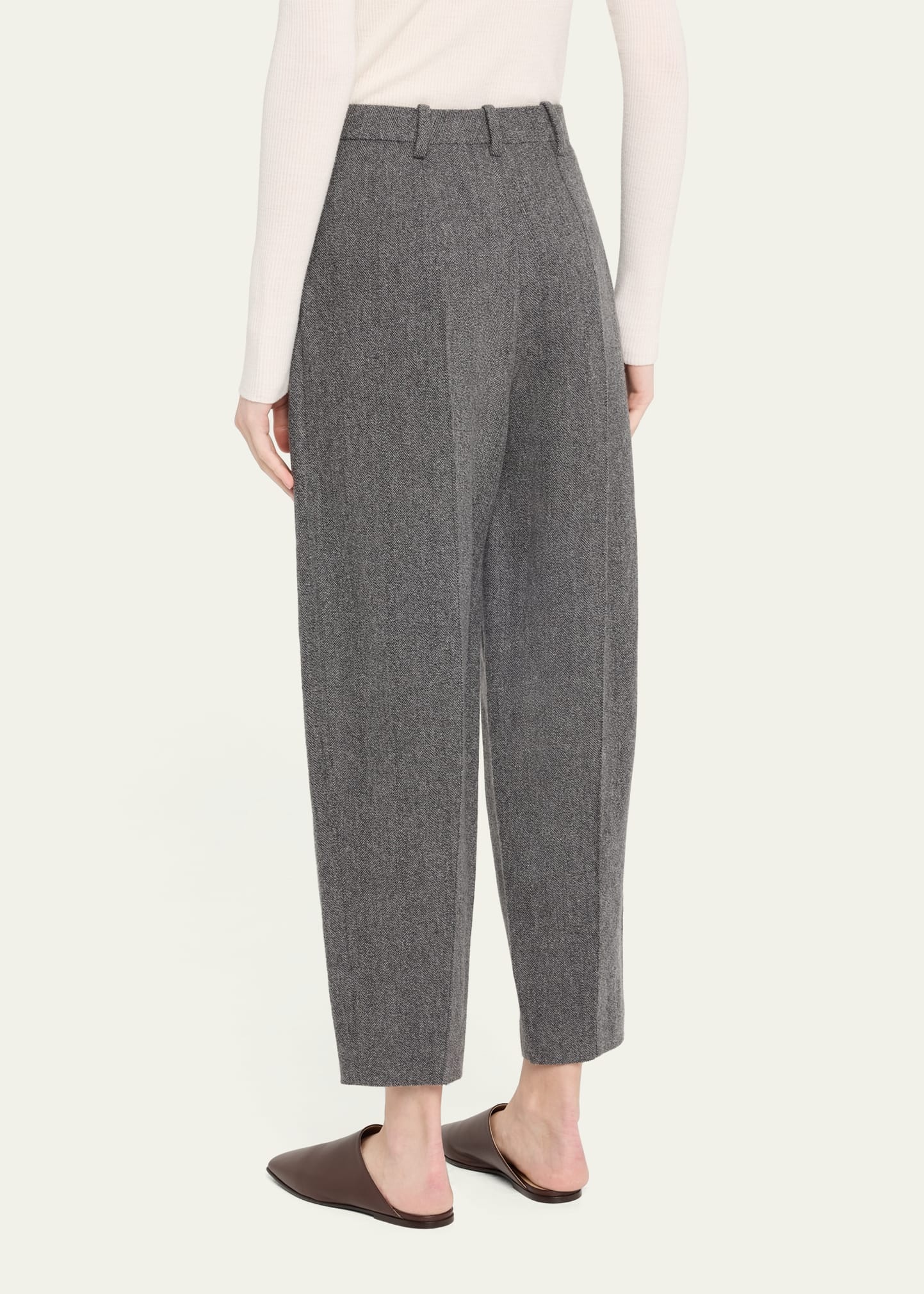 Dan Tapered Wool Cashmere Trousers - 3