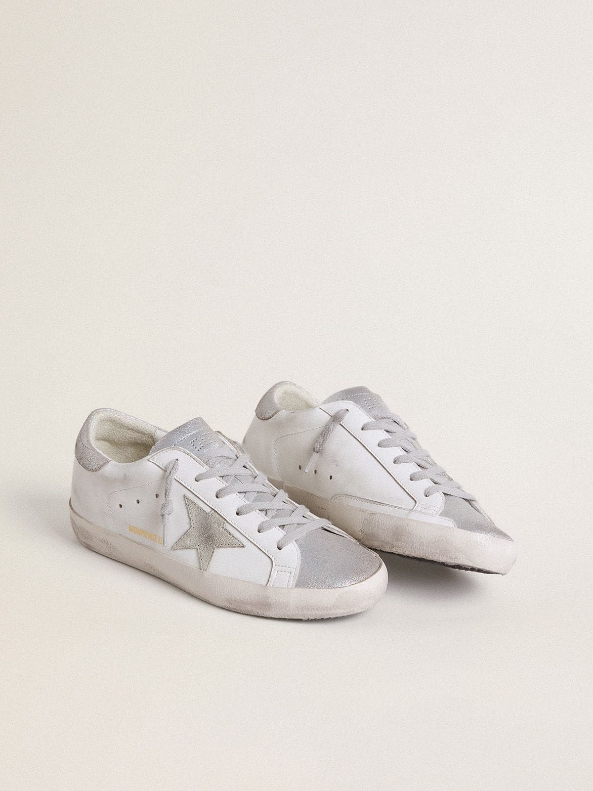 Super-Star with gray suede star and silver glitter inserts - 2