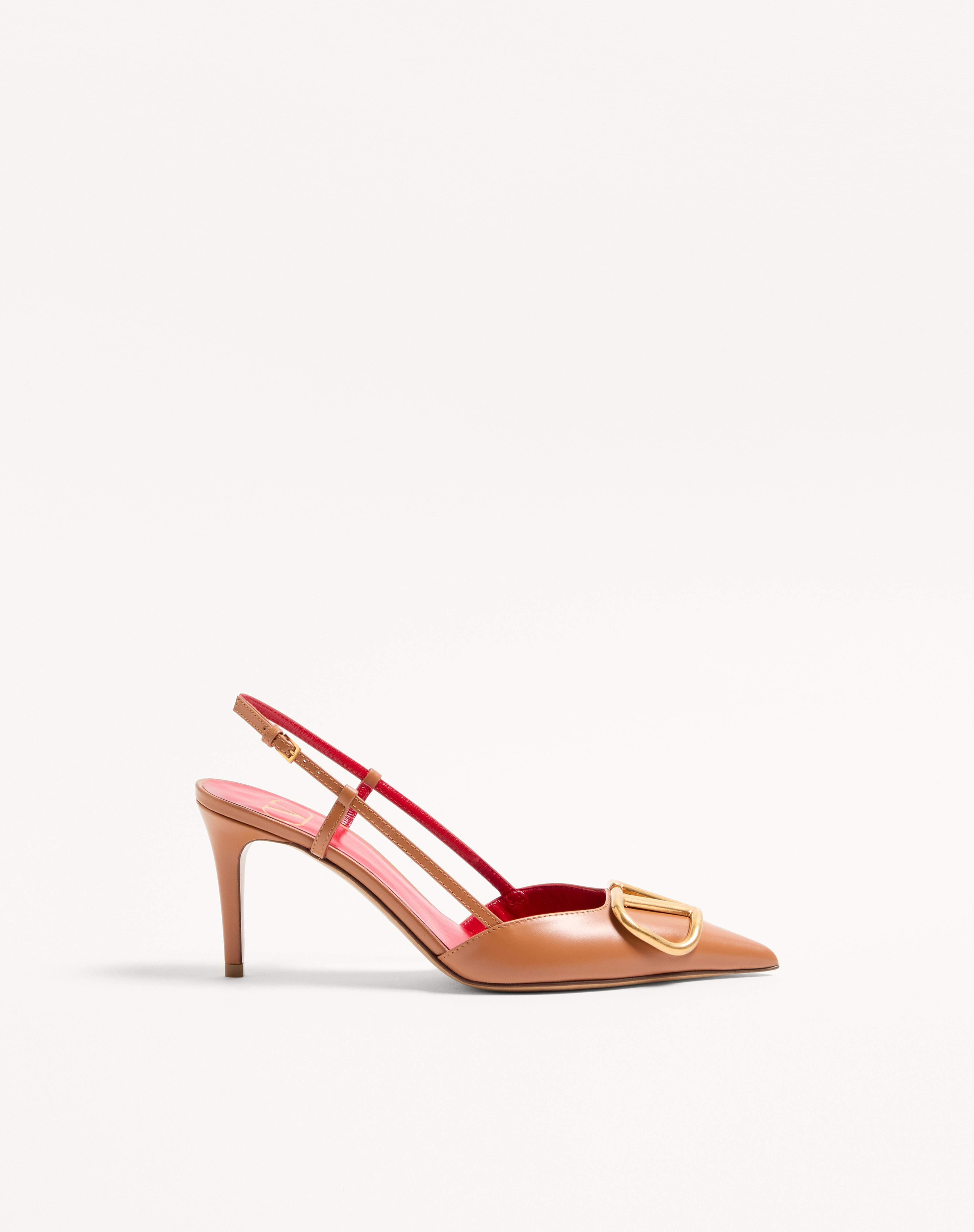 VLOGO SIGNATURE CALFSKIN SLINGBACK PUMP 80MM / 3.15 IN. - 1