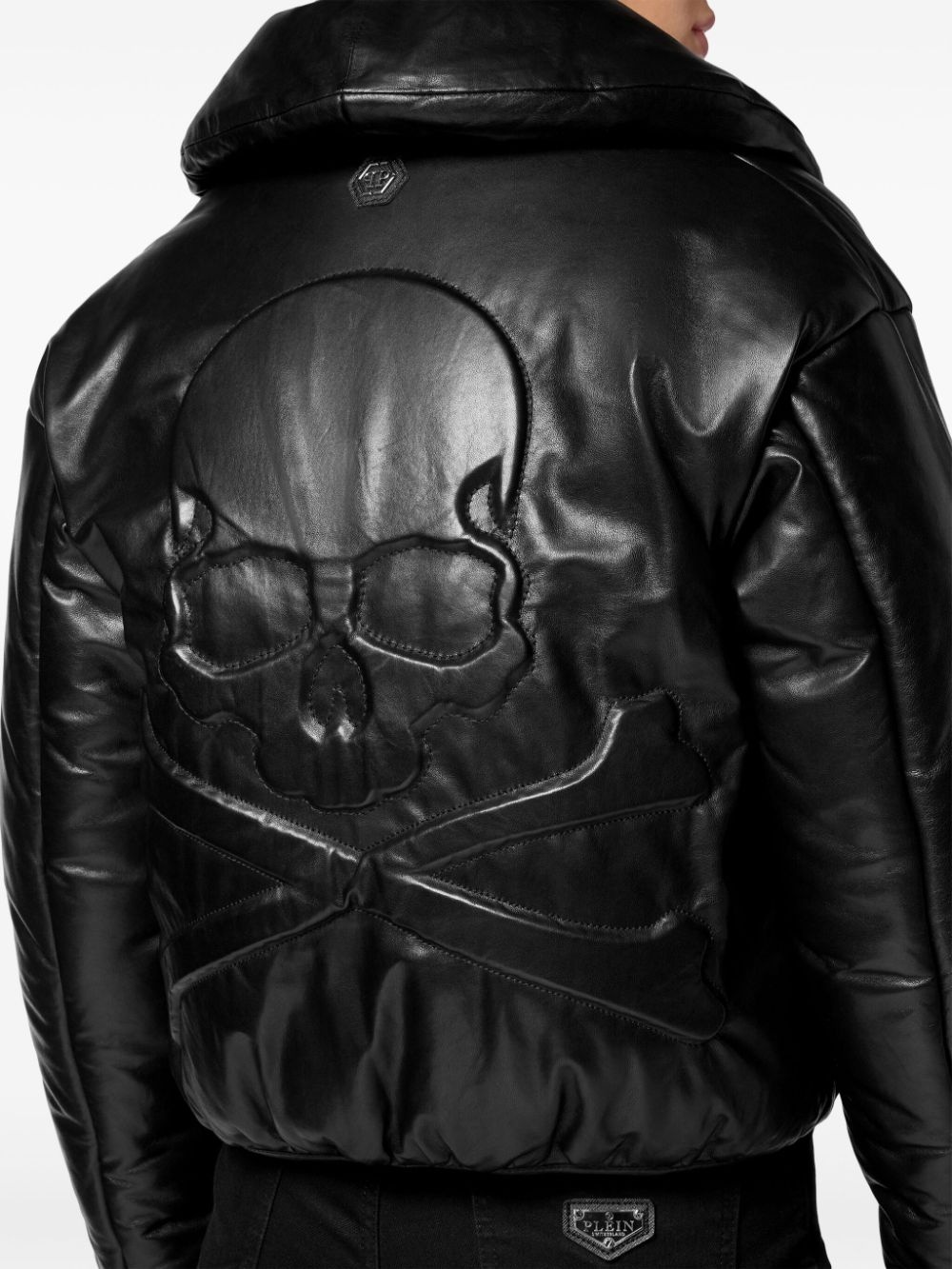 Skull & Bones leather biker jacket - 3