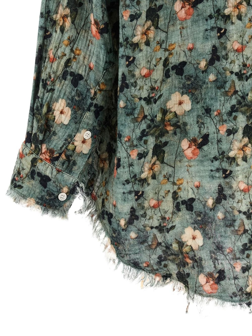 floral ruffle-trim shirt - 3
