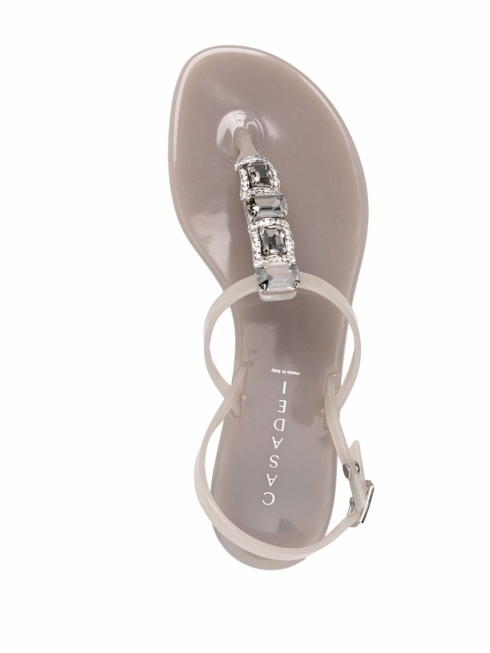 crystal-embellished jelly sandals - 4