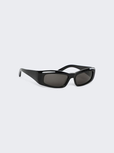 BALENCIAGA Logo Print Sunglasses Black outlook