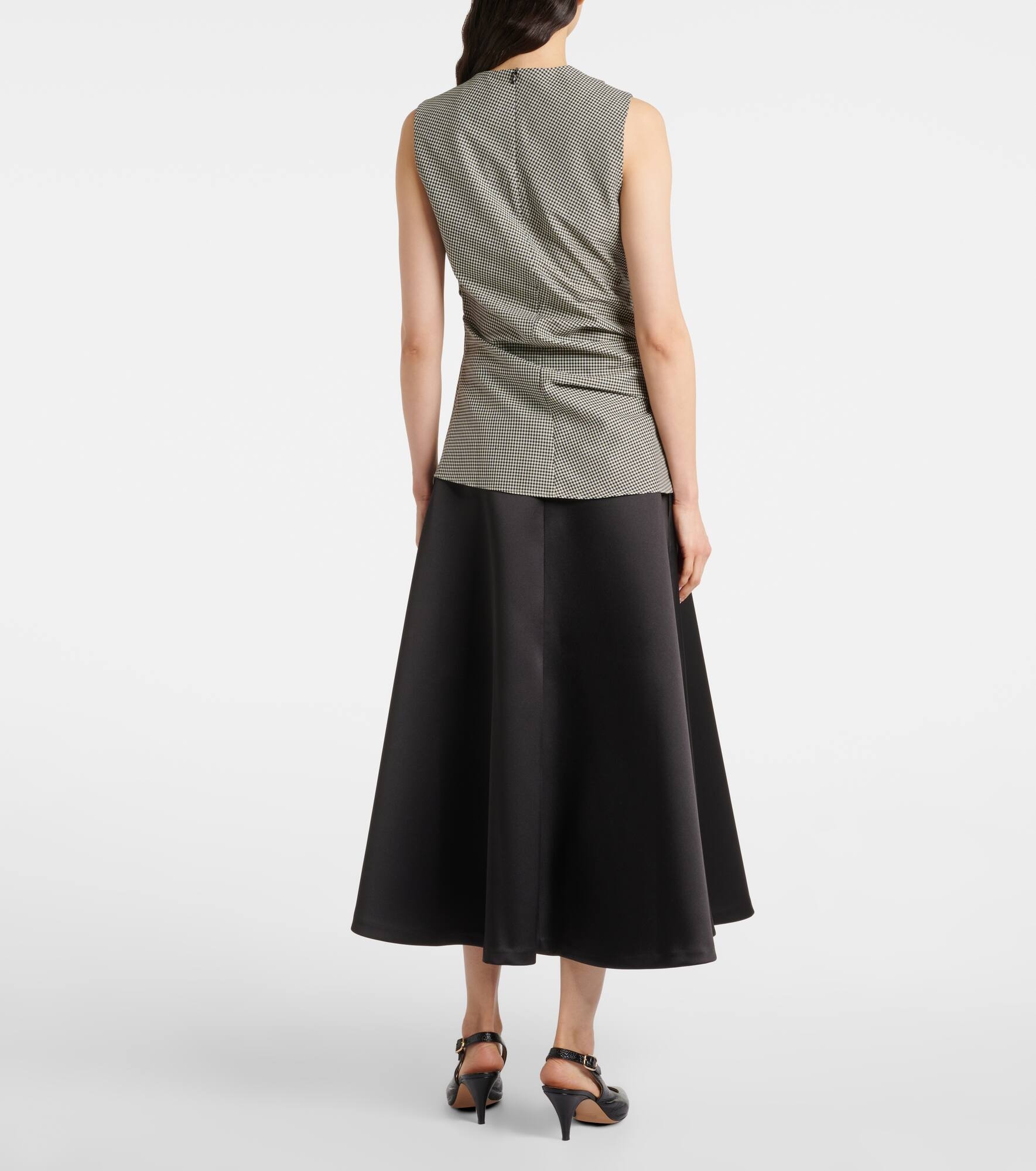 Checked wool-blend top - 3