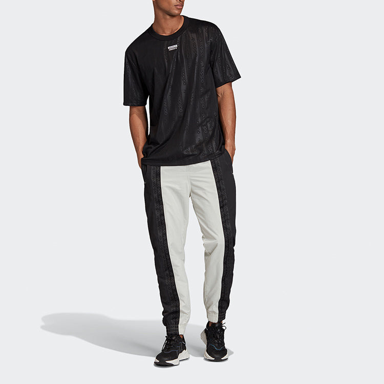 adidas originals D TP Colorblock Woven Casual Bundle Feet Sports Long Pants Black Gray Colorblock FM - 5