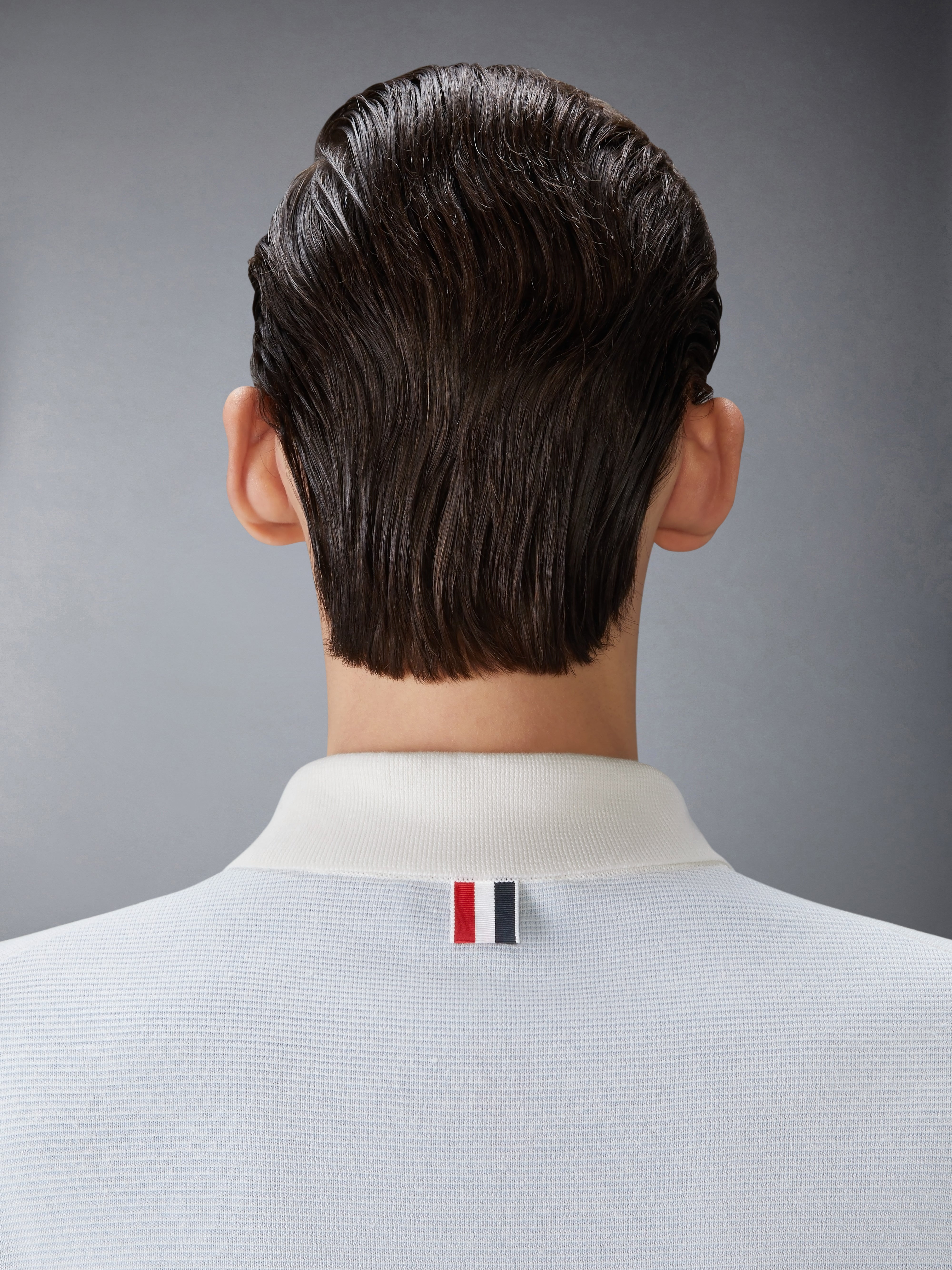 TEXTURED STRIPED STITCH 4-BAR RELAXED FIT POLO - 5