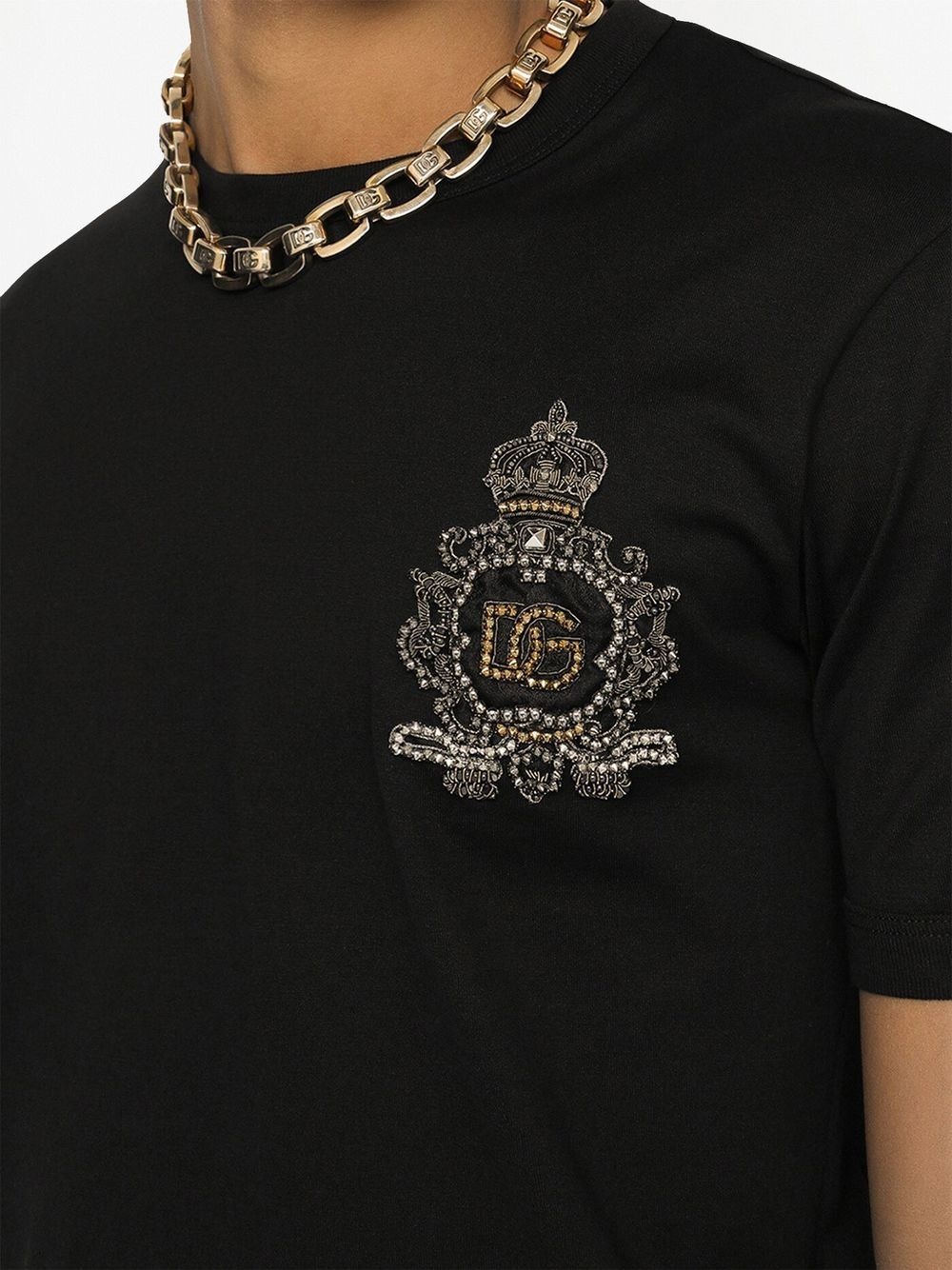 logo-patch cotton T-shirt - 5