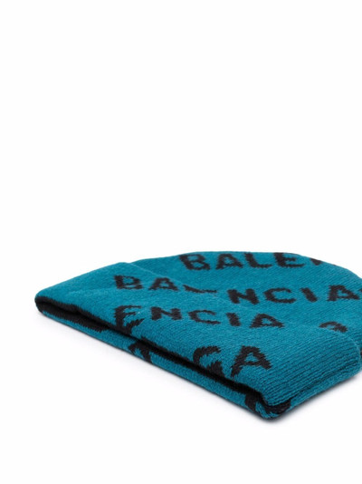 BALENCIAGA all-over logo beanie outlook