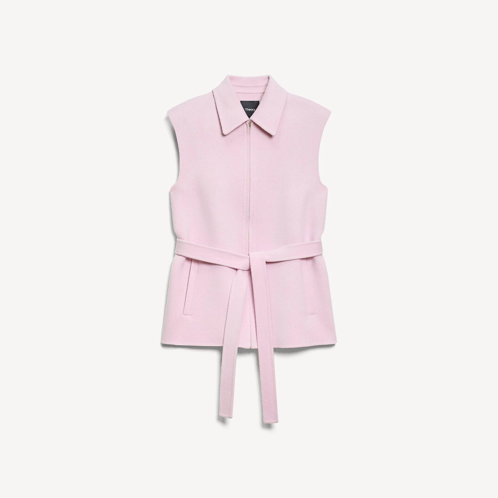 Belted Vest in Double-Face Wool-Cashmere - 1