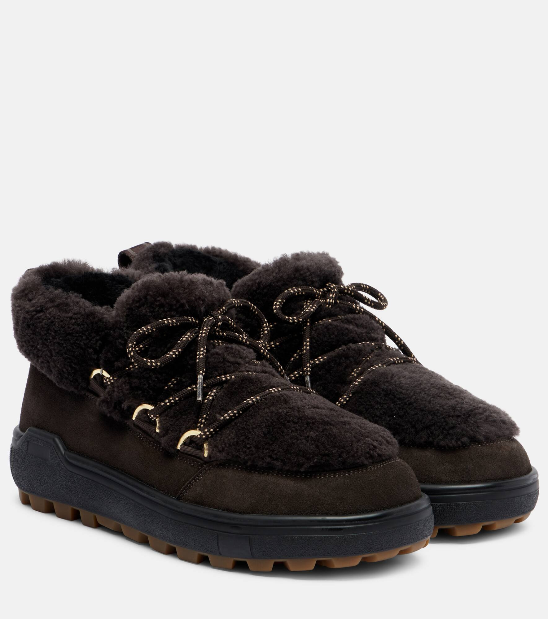 Chamonix shearling-trimmed suede ankle boots - 1