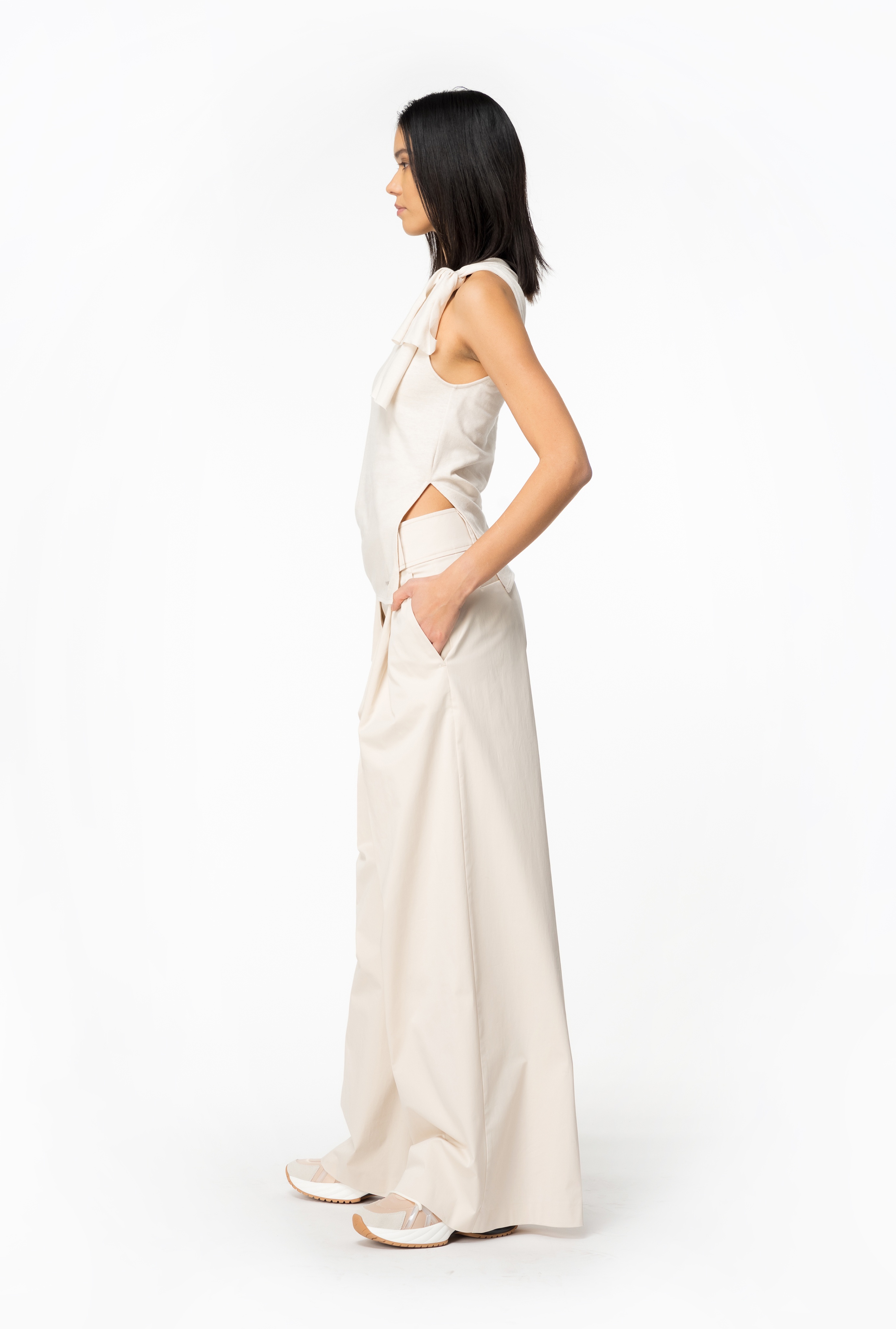 EXTRA-WIDE TROUSERS IN TECHNICAL SATIN - 3