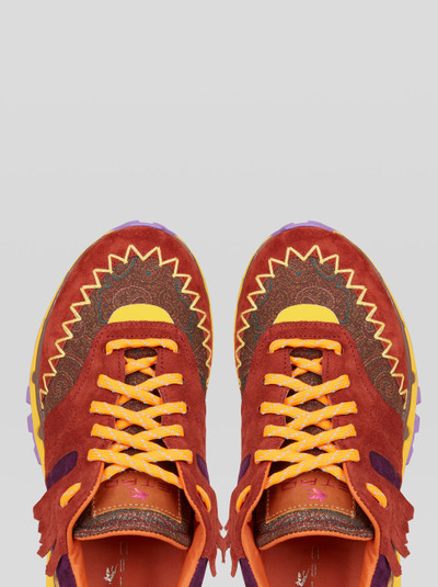 Etro EARTHBEAT SNEAKER IN LEATHER AND PAISLEY DETAILS outlook