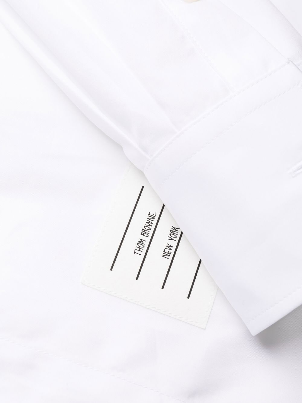 pleat-detail cotton shirtdress - 7