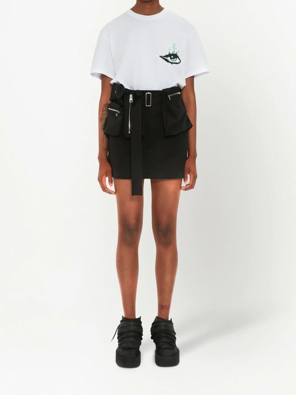 zip-detail miniskirt - 3