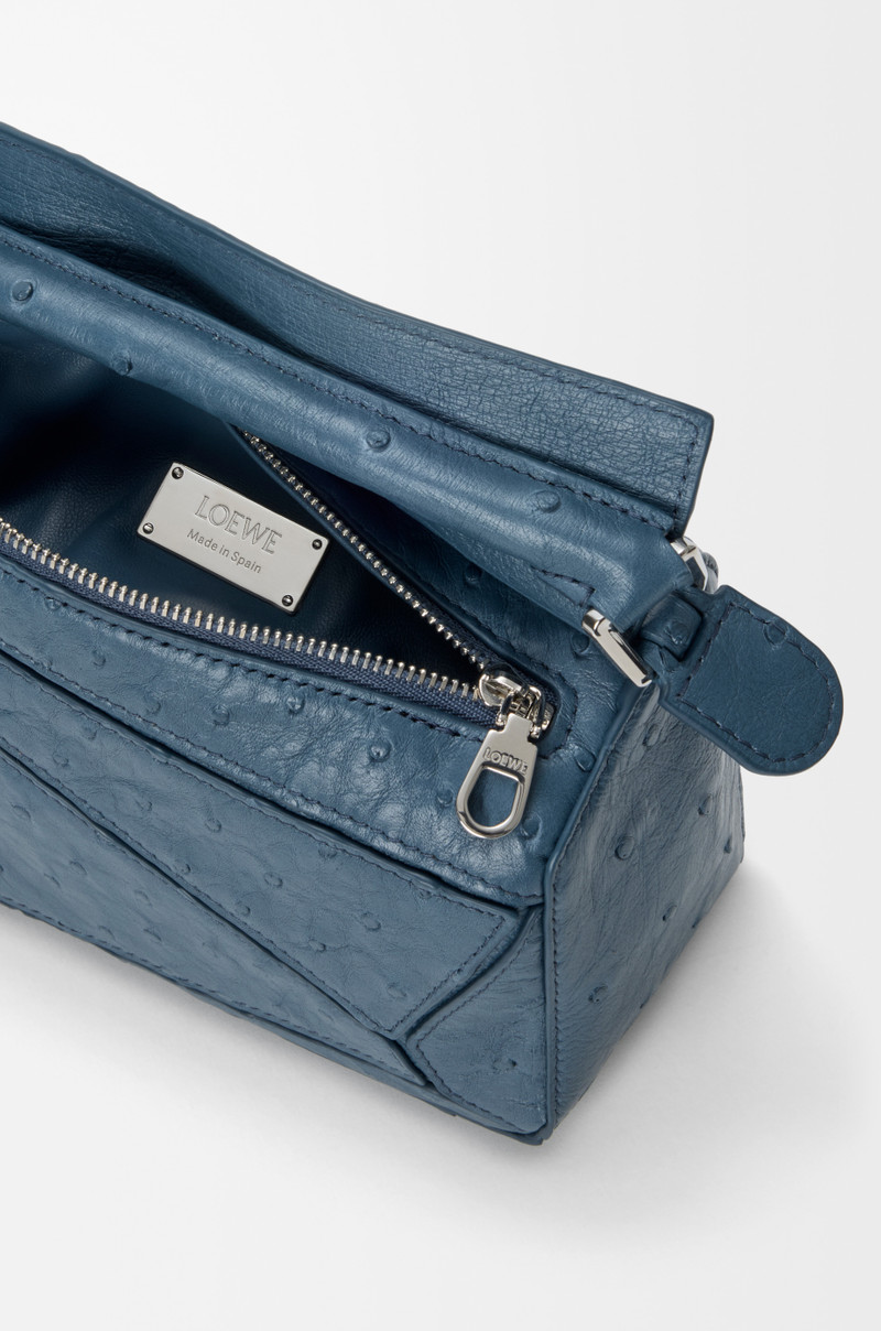 Mini Featherlight Puzzle bag in ostrich 8