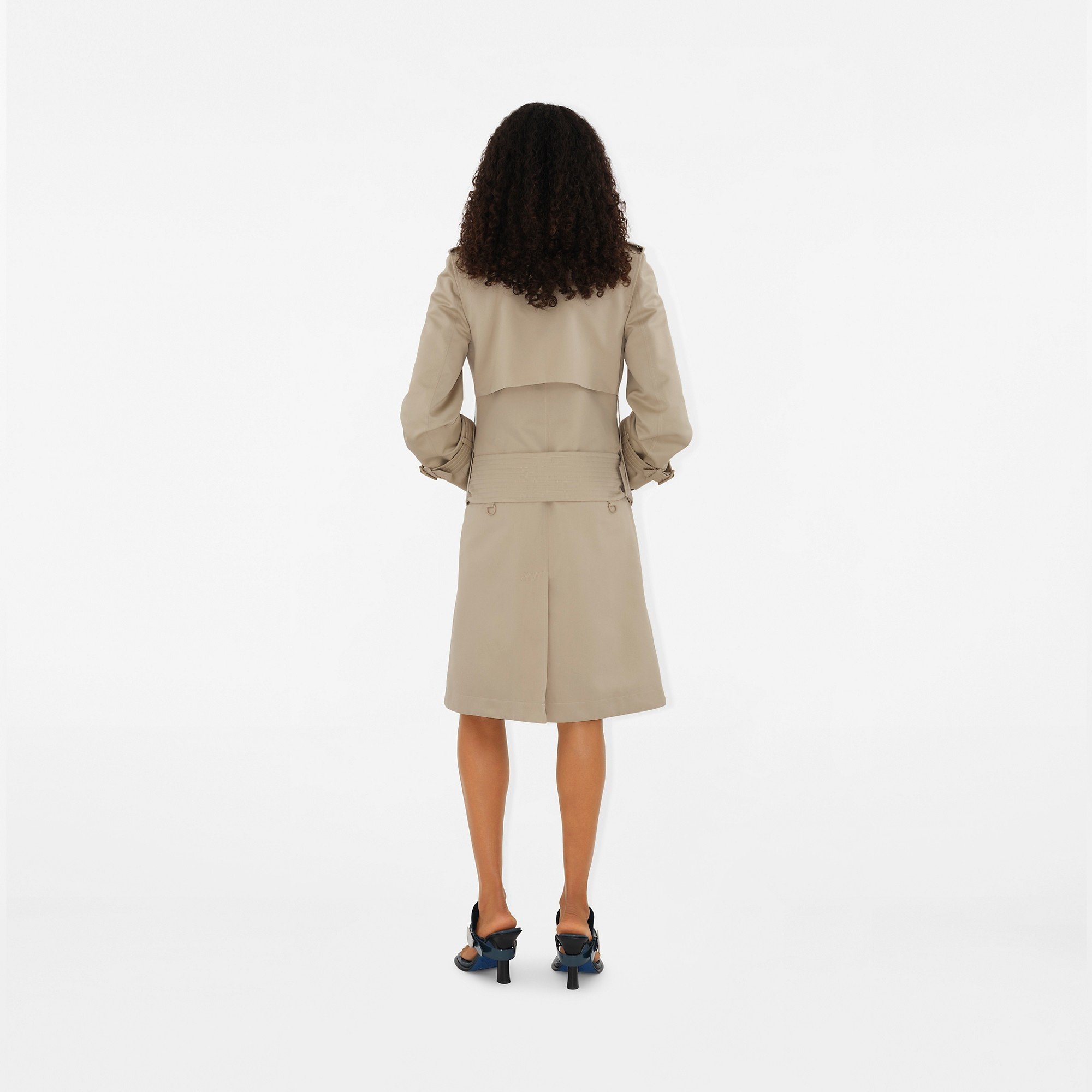 Mid-length Cotton Silk Trench Coat - 4