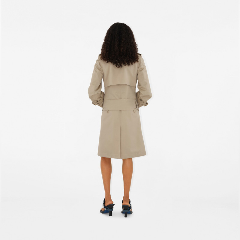 Mid-length Cotton Silk Trench Coat 4