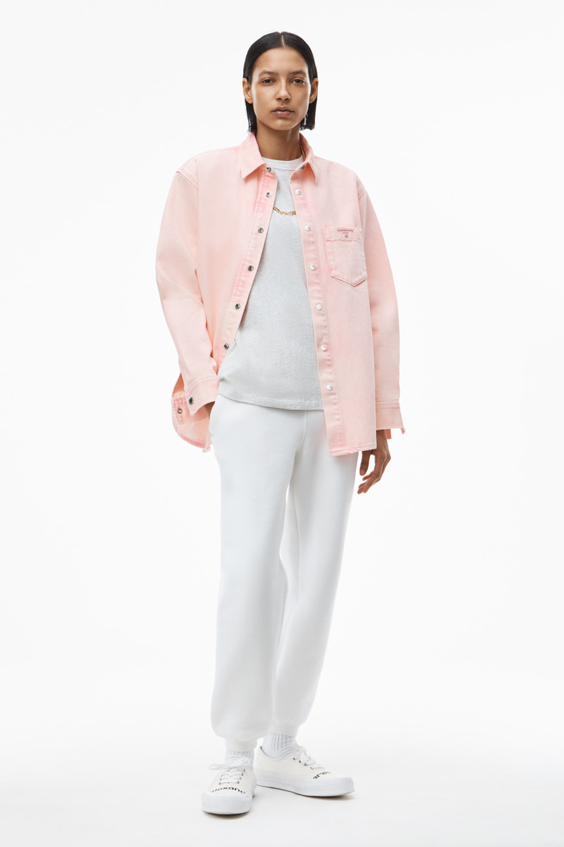 OVERSIZED SHIRT IN ACID WASH DENIM 7