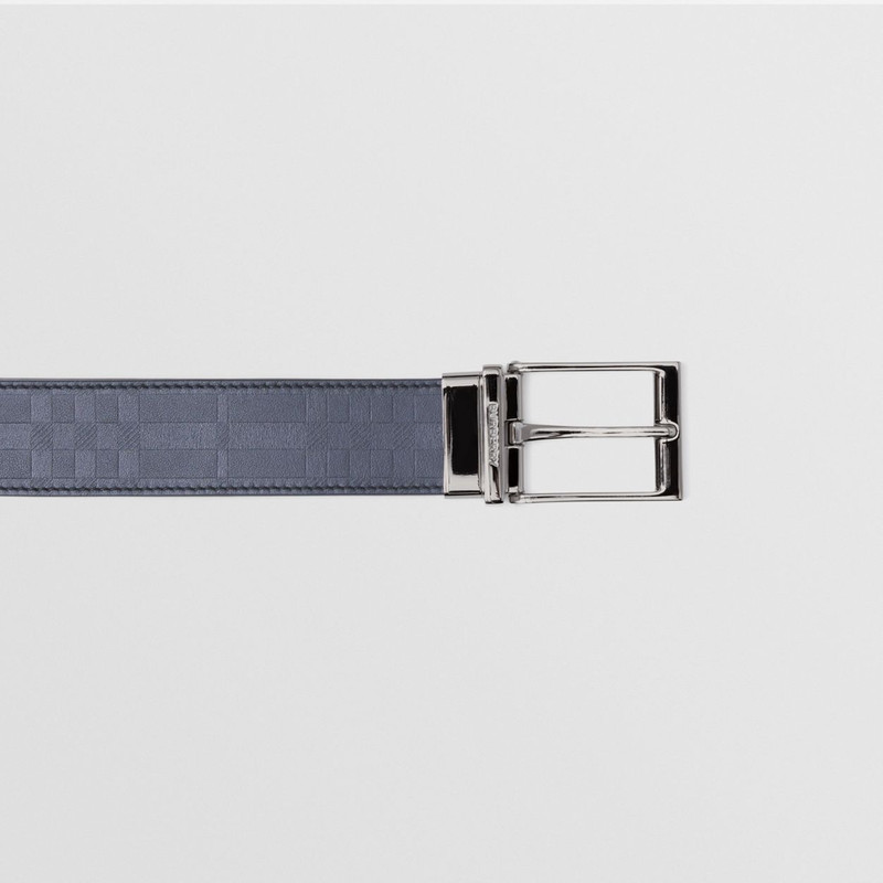 Burberry Reversible Embossed Check Leather Belt outlook