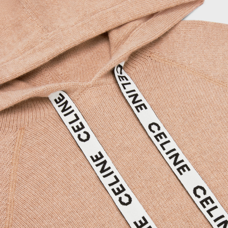 CROPPED SWEATER WITH HOOD IN WOOL AND CASHMERE 3