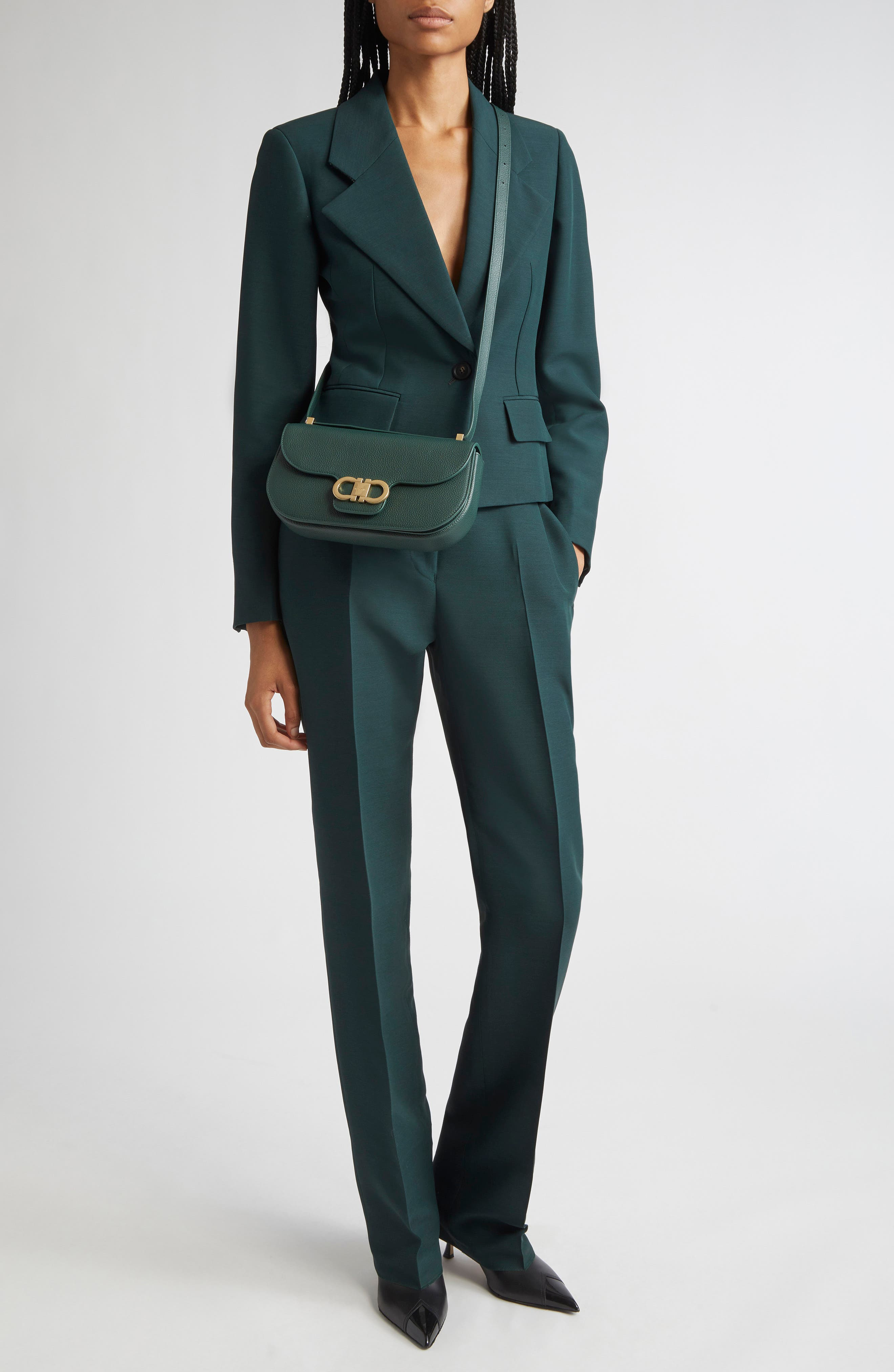 FERRAGAMO Knit Trousers in Moss at Nordstrom - 2