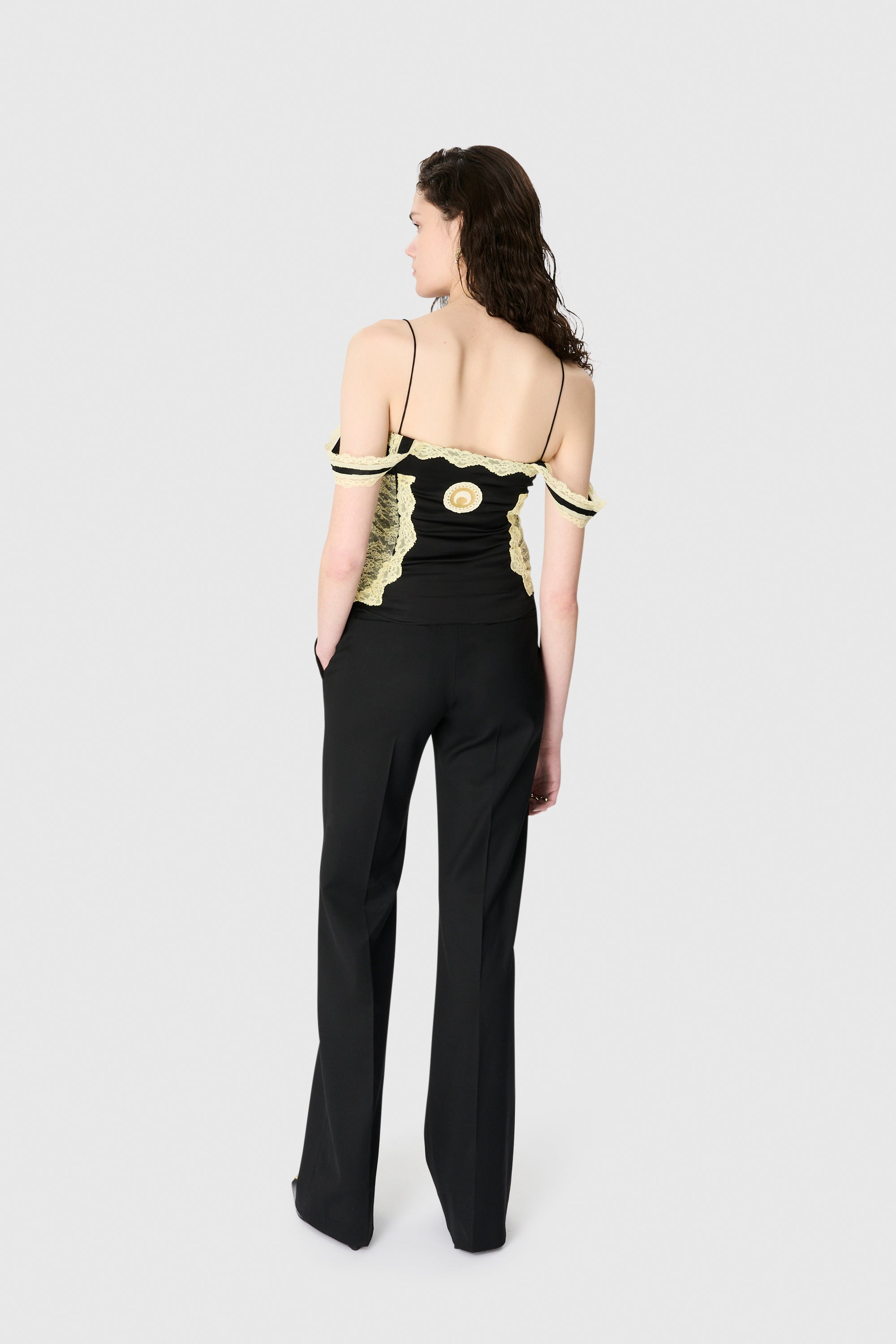 Satin & Lace Strap Top - 5