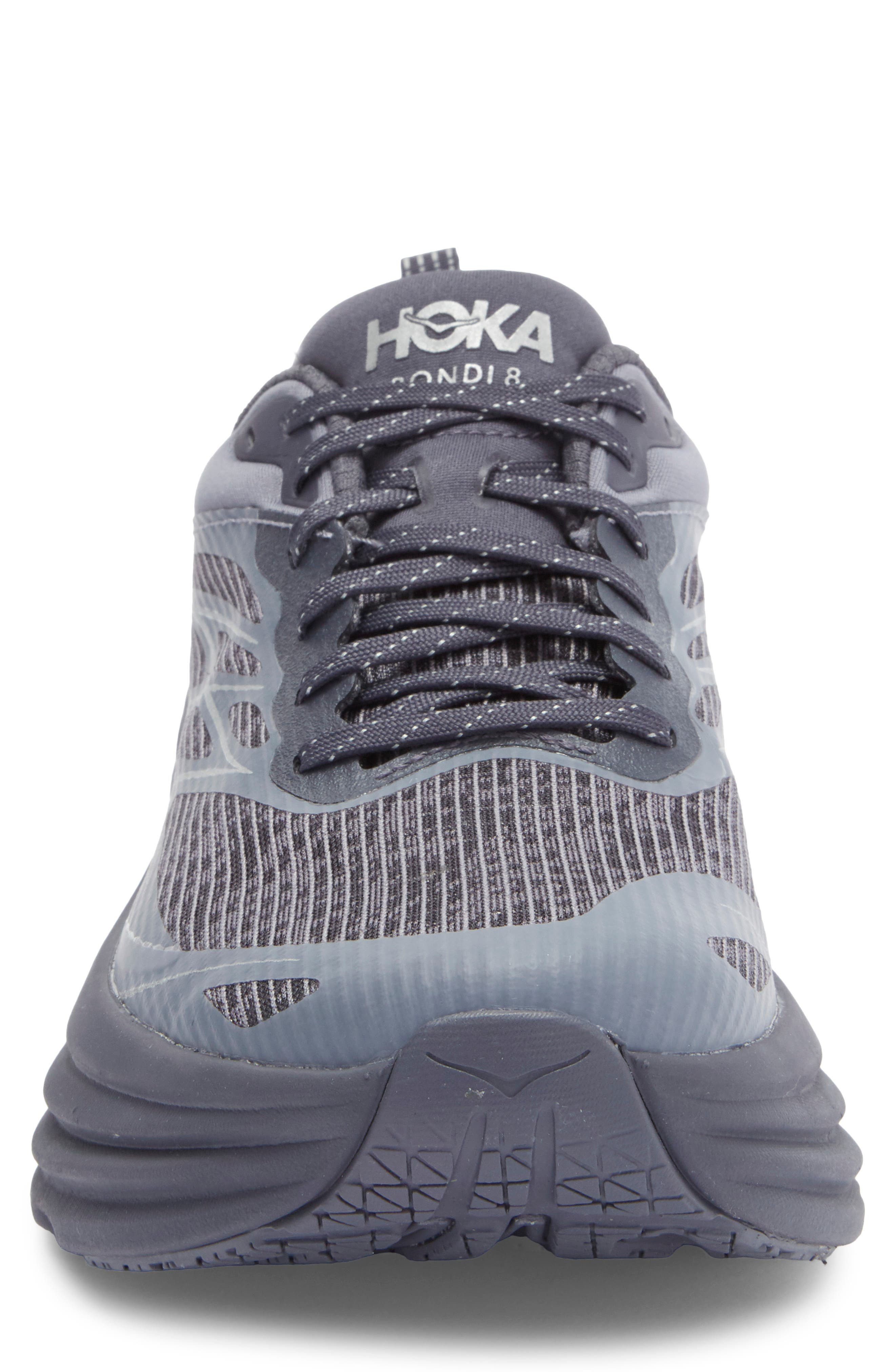 HOKA Bondi 8 Caged Sneaker in Charcoal Grey /Grey Skies at Nordstrom - 4