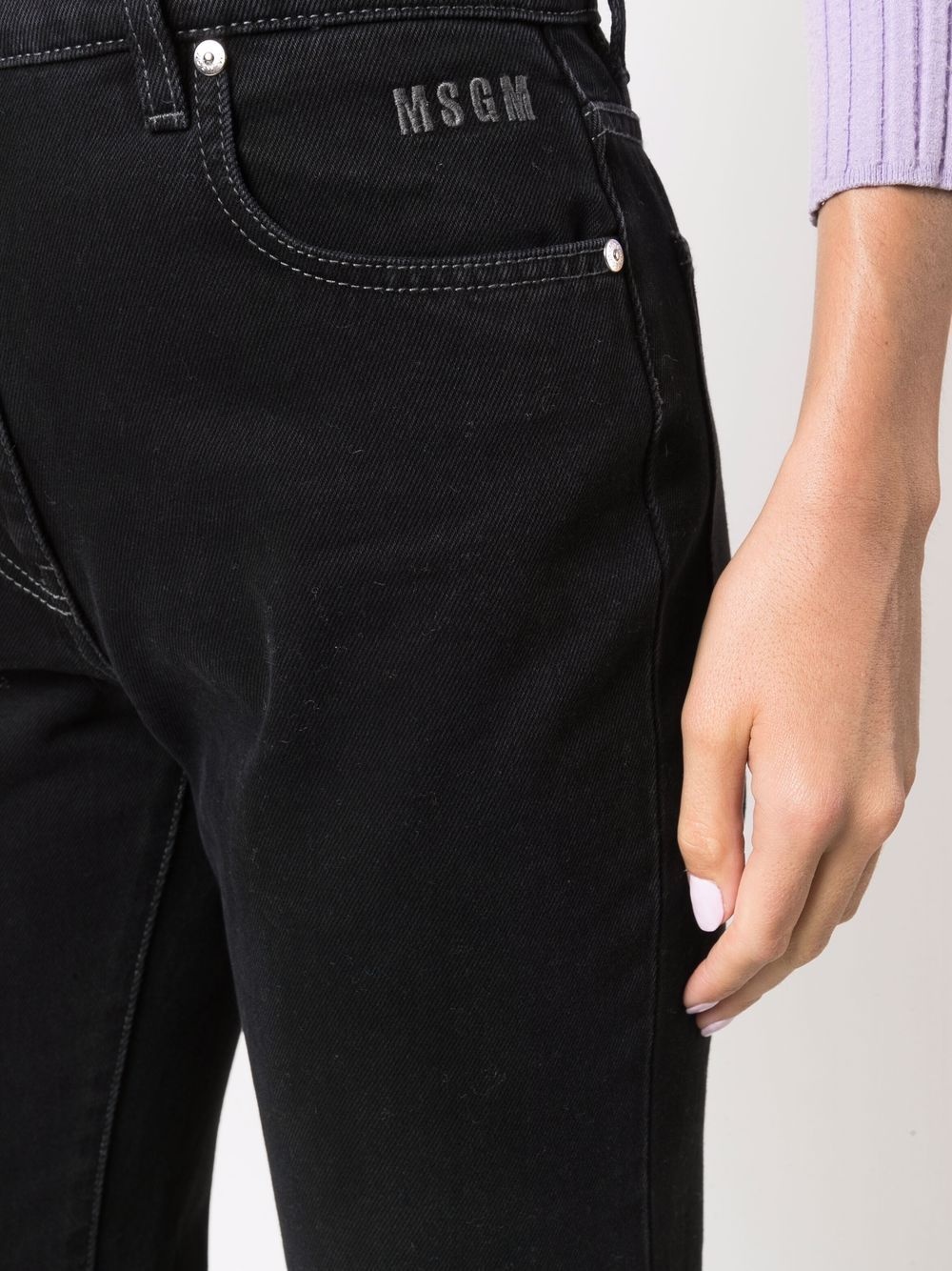 embroidered logo trousers - 5