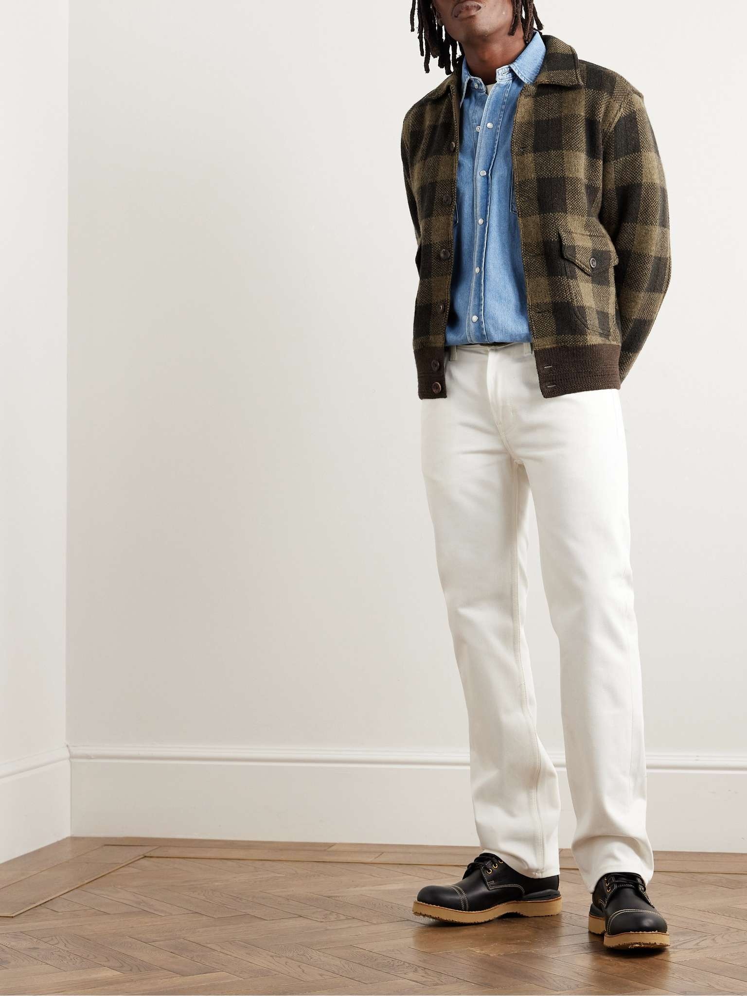 RRL by Ralph Lauren Checked Wool Overshirt | REVERSIBLE