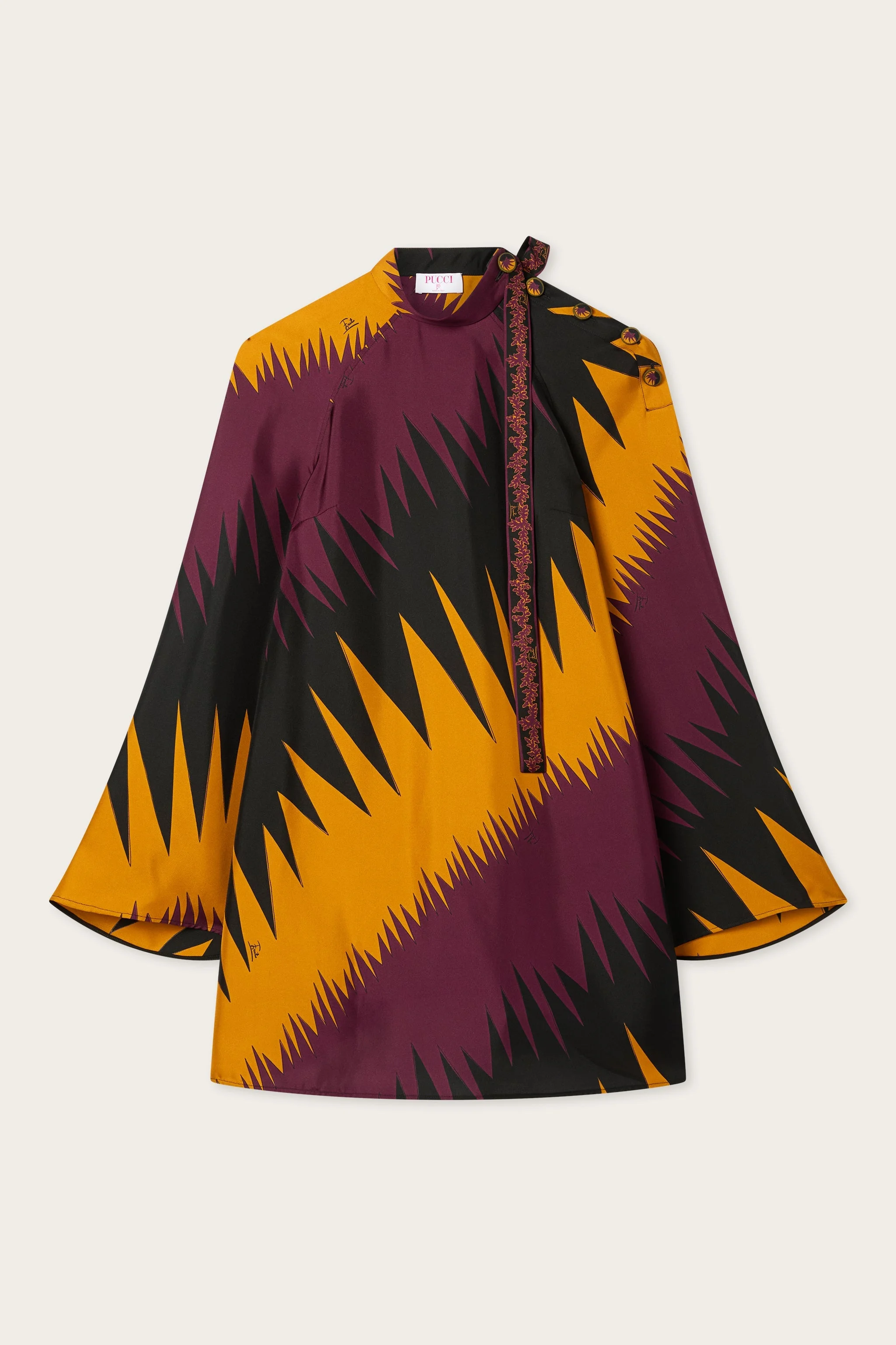DRAGO PRINT SILK DRESS - 1
