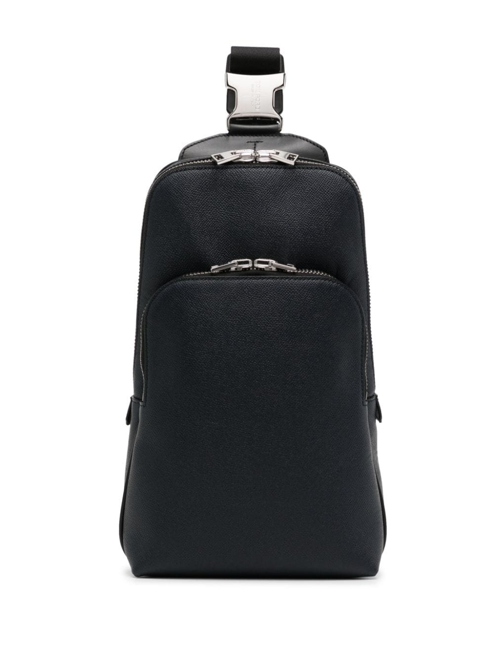 logo-buckle leather backpack - 1