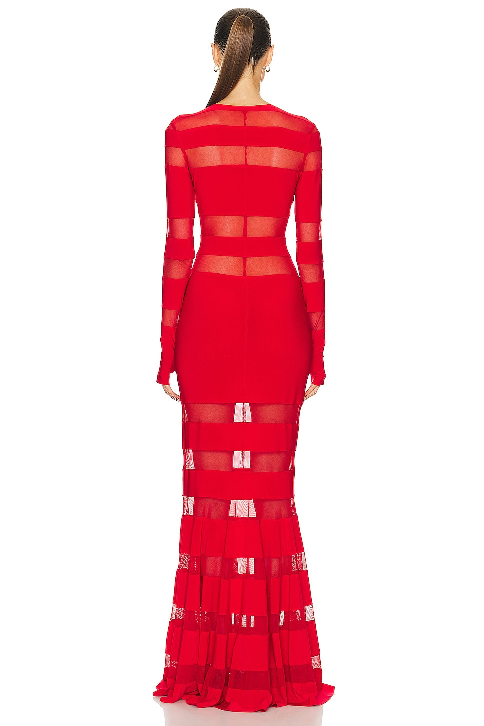 Spliced Dress Fishtail Gown - 3