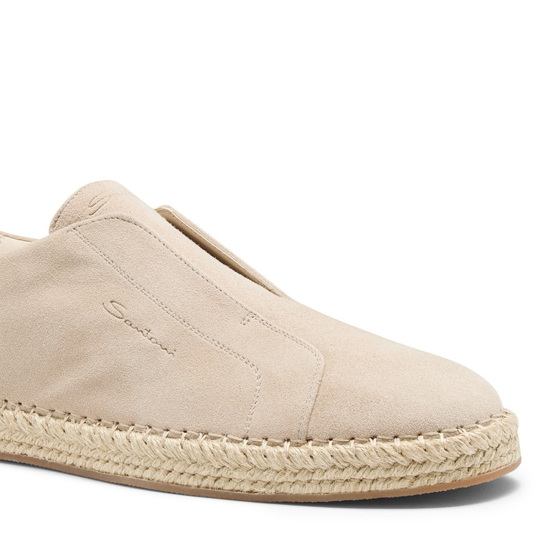 Men's beige suede espadrilles 6