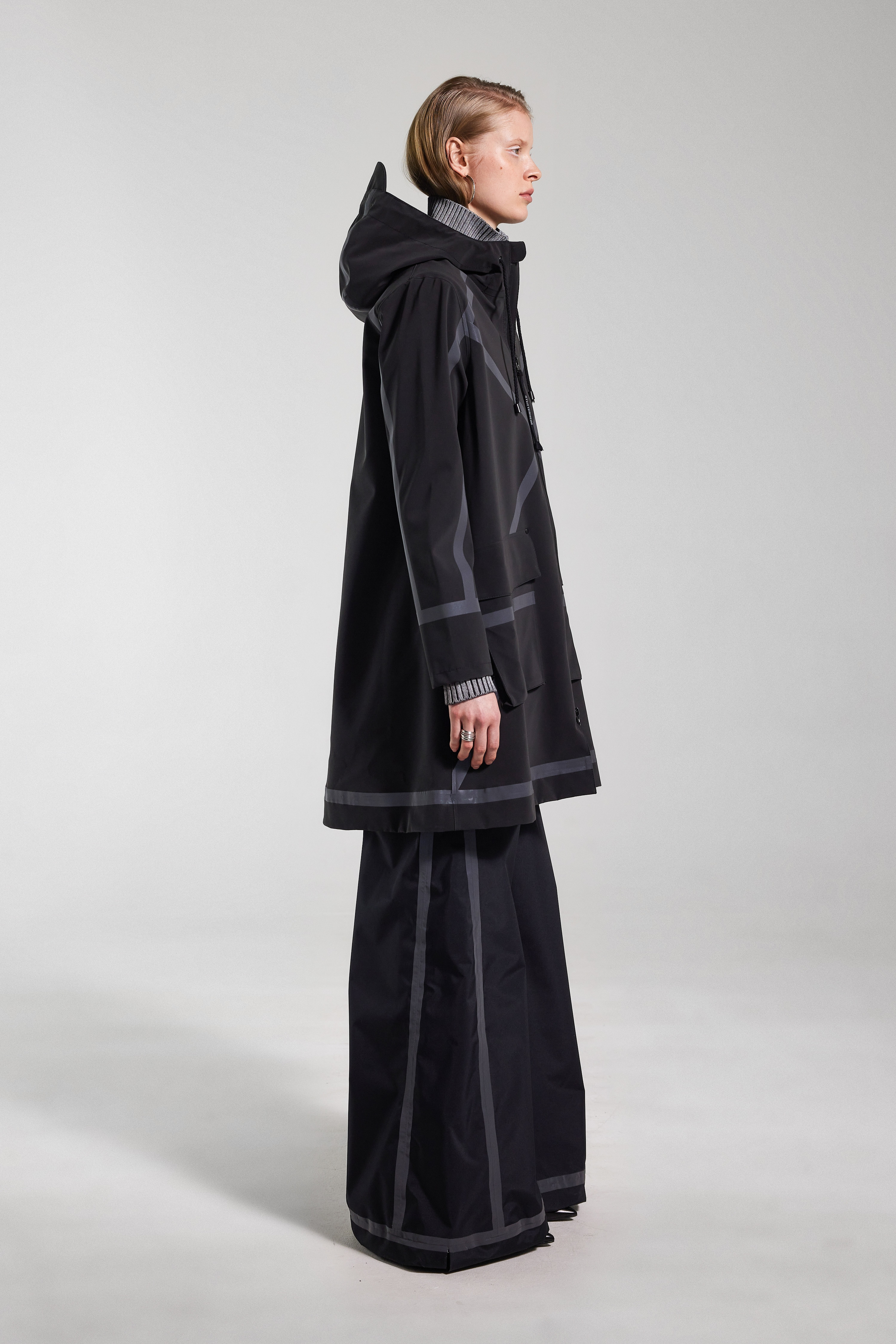 Mosebacke Tape Matte Raincoat Black - 3