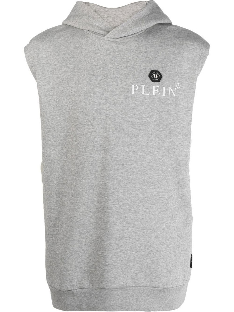 Hexagon sleeveless hoodie 1
