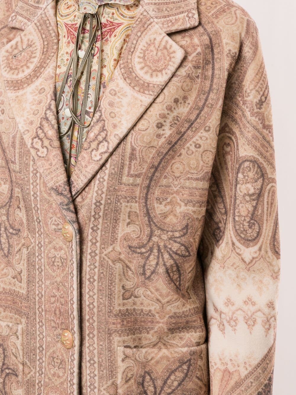 paisley-print coat - 5