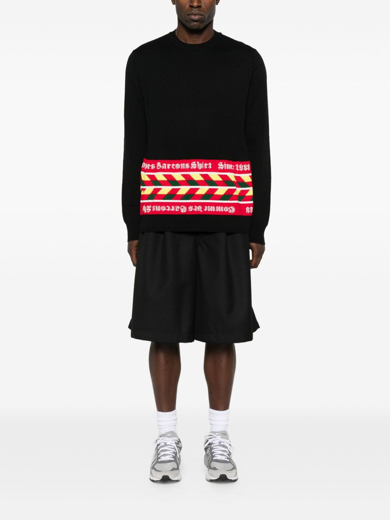 Comme des Garçons SHIRT geometric-pattern crew-neck sweater outlook