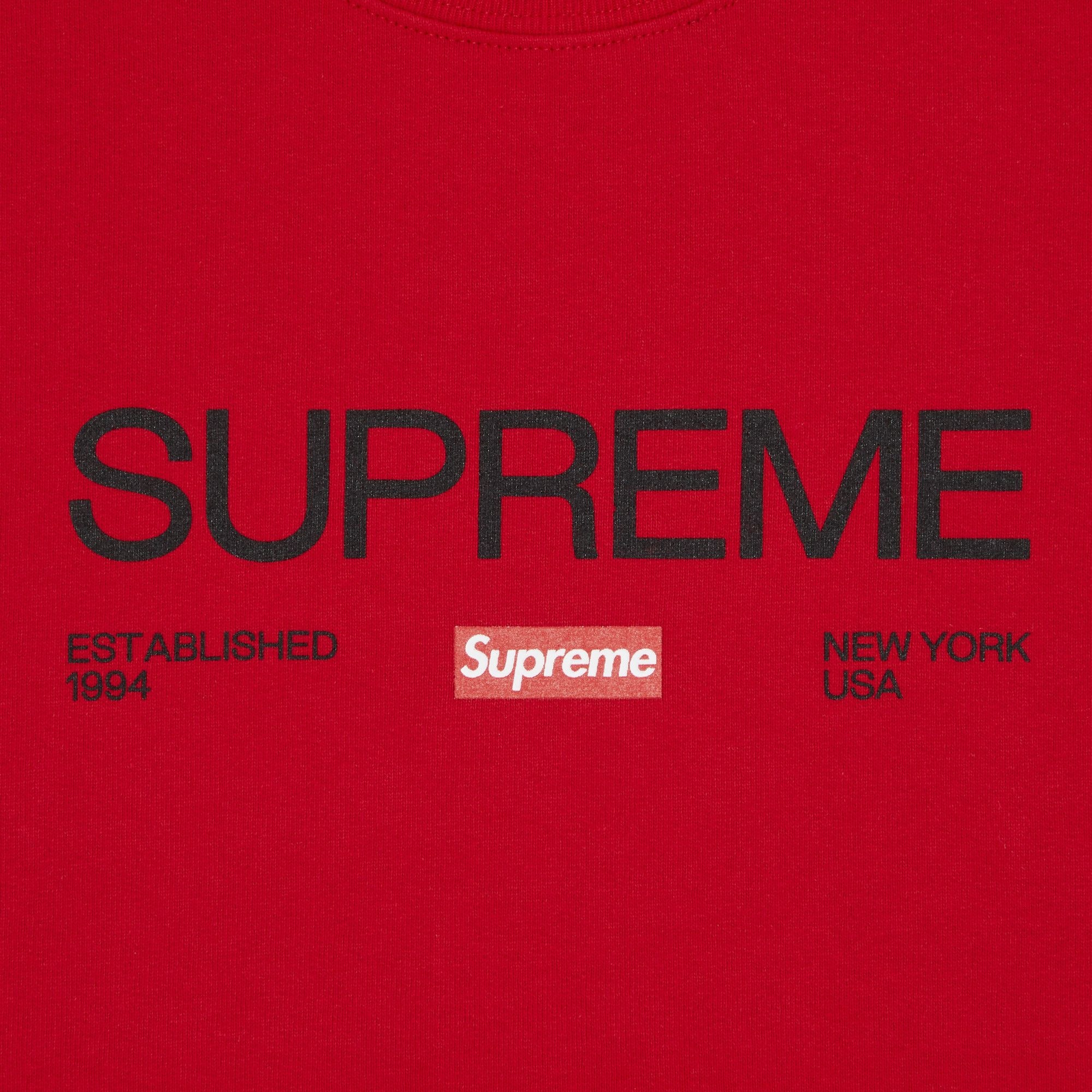 Supreme Supreme Established Crewneck 'Red' | REVERSIBLE