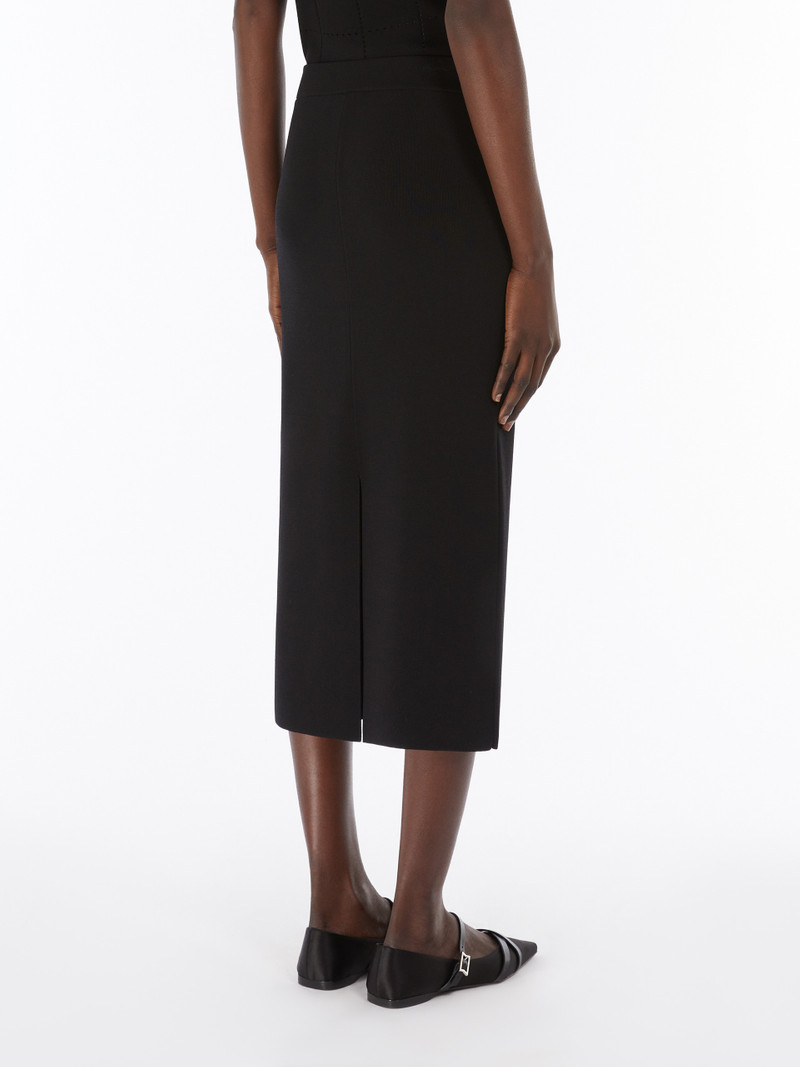 LOSANNA Viscose crêpe pencil skirt 4