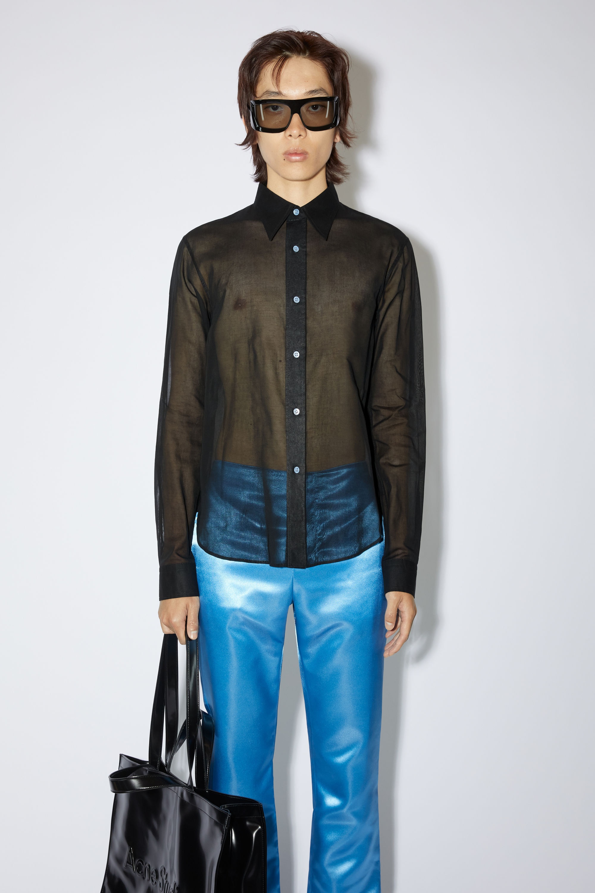 Button-up shirt - Black - 2
