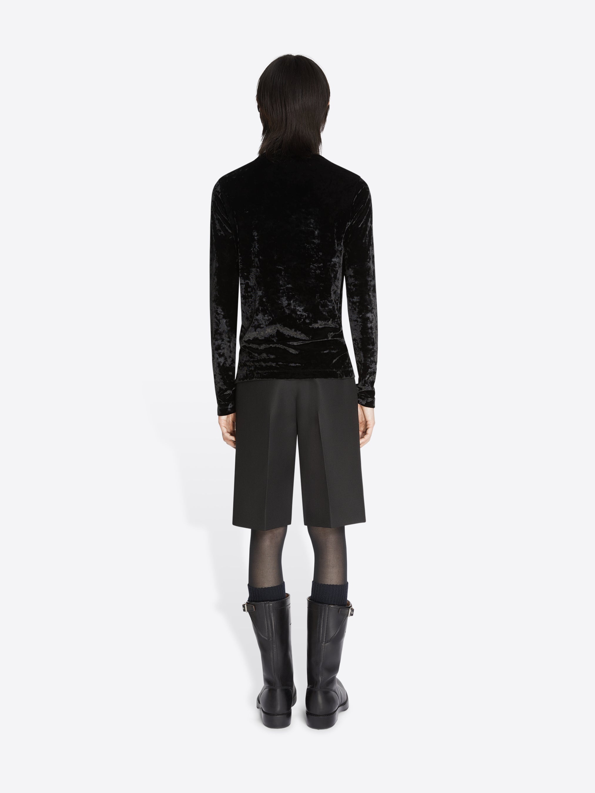 VELVET TURTLENECK TEE - 4