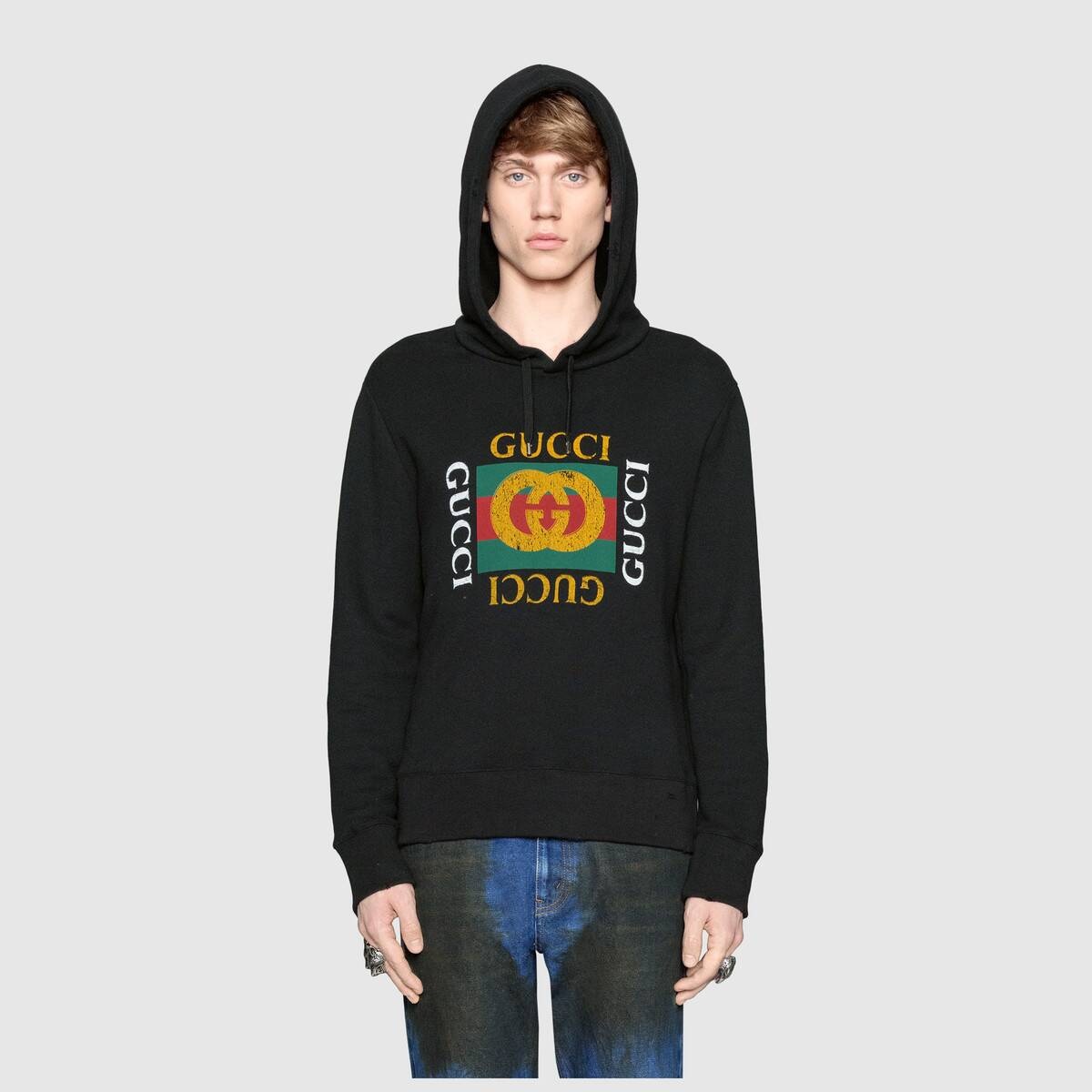 Oversize sweatshirt with Gucci logo - 3