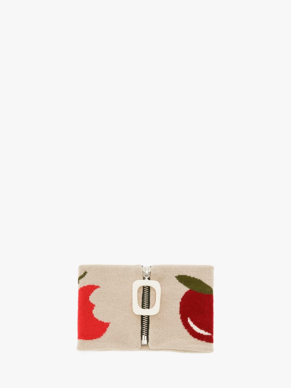 INTARSIA NECKBAND WITH APPLE MOTIF - 1