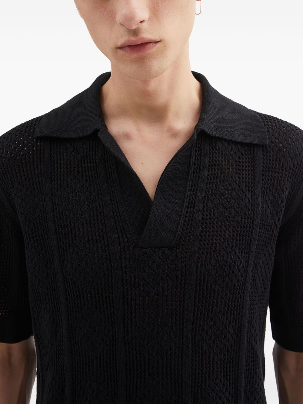 knitted polo shirt - 4
