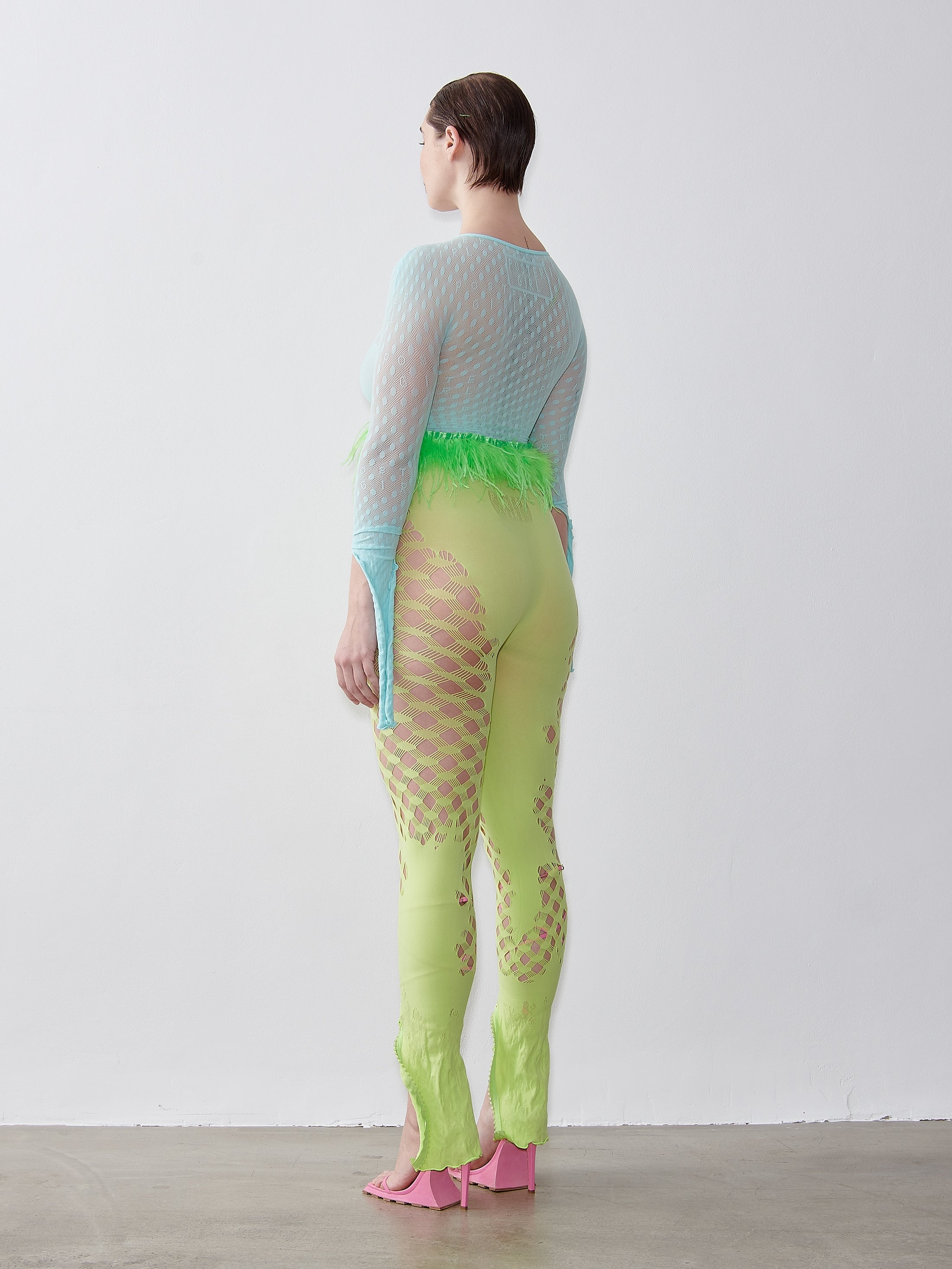 FEATHER MIRA TOP SOFT TURQUOISE - 4